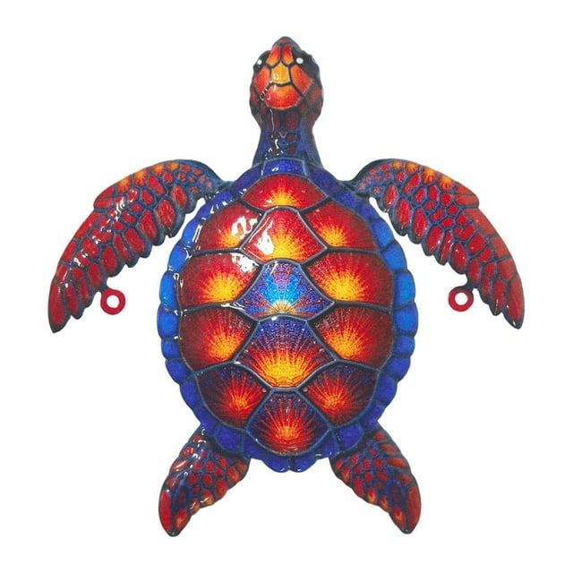 Escultura colgante de pared de tortuga marina, decoración minimalista de metal, letrero con temática de playa para familiares, amigos y vacaciones en Estilo C