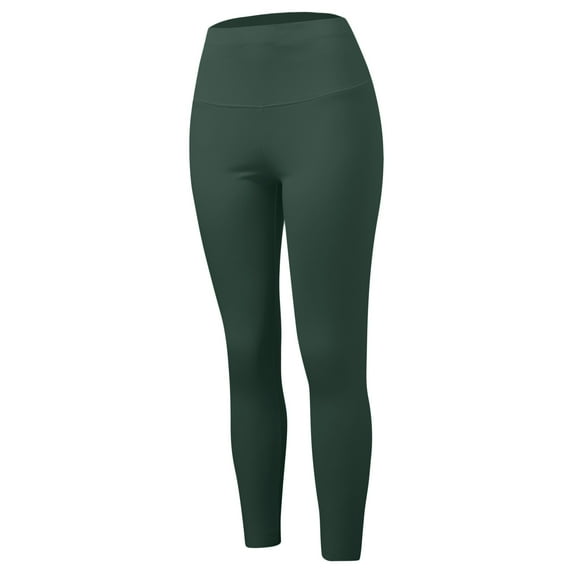 zuwimk Sherpa Lined Leggings Women,Women's Cotton Ultra Legging with Wide Waistband Army Green,M