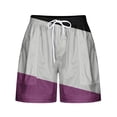 thumbnail image 3 of Pantalones Cortos Sueltos para Mujeres de Verano Impreso Encaje Hasta Bolsillo Elástico Pantalones Cortos Casuales Poliéster, Moda Pantalones Cortos de Verano para Uso Diario Y de Ocio, 3 of 5