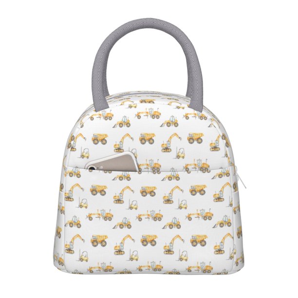 Balery Dump Truck Bolsa de Almuerzo para Mujeres, Caja de Almuerzo, Bolsa de Almuerzo Pequeña Impermeable, Tote de Almuerzo Reutilizable con Gran Capacidad