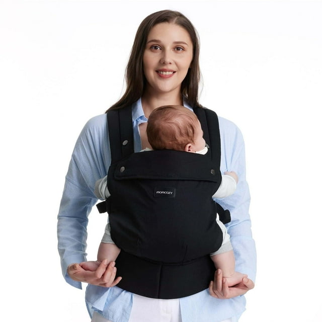 Momcozy Porte-bébé de Nouveau-Né à Tout-Petit, 7-44 Lb, Ergonomique, Confortable et Léger, Facile à Enfiler, Mains Libres, Soutien Lombaire