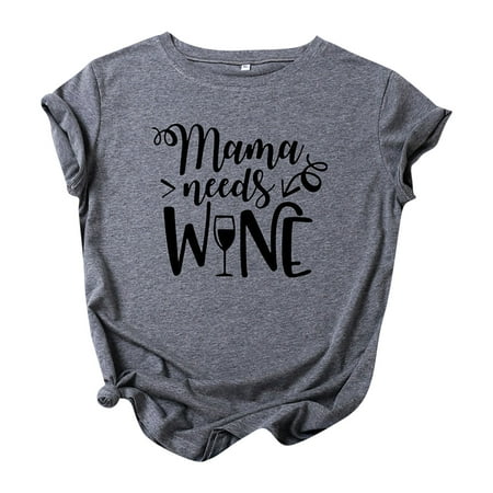 

Corset Tops for Women Floral Womens Mother s Day Printed Casual Short Sleeve O-Neck Loose T-Shirt Tops Blouse Oversized T Shirts for Women Dark Gray XL