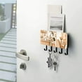 thumbnail image 5 of Mother's Day Kitchen Mail Holder Organizer Wall Mount with Shelf Key Holder Key Rack with 5 Key Hooks for Wall Decorative, 5 of 6