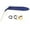 Dark Blue, variant on Lightweight Canoe Sun Shade Canopy with Kayak Accessories Gray