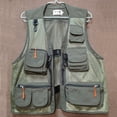 thumbnail image 1 of Chaleco funcional para fotografía de pesca de malla de primavera y verano con múltiples bolsillos, chaleco de seguridad para voluntarios masculinos, 1 of 5