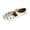 White, variant on YgkuHd Women's Casual Flat Sandals Closed Toe Openwork Details Perforated Upper Soft Leather Hook-and-Loop Strap Black,5.5