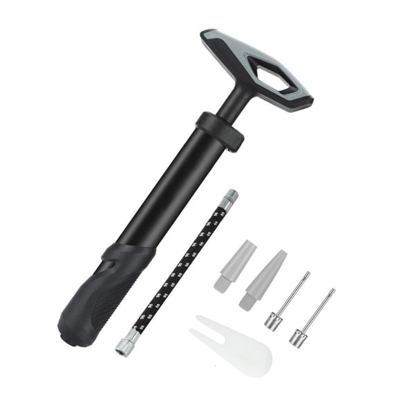 LICEWO Sports Ball Pumps with Needle, Nozzle, Extension Hoses Basketball Inflator Push & Pulls Inflating System Easy to Use