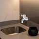 thumbnail image 3 of Grifo de aleación de zinc para lavabo, lavadora, inodoro, salida para manguera de jardín exterior (plata, mango largo), 3 of 6