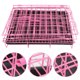 thumbnail image 2 of Jaula plegable con inodoro para perros, caniche de peluche, jaula para perros pequeños y medianos, jaula para gatos, jaula para conejos, jaula para mascotas (rosa), 2 of 7