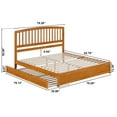 thumbnail image 5 of Lucia King Wood Platform Bed with Panel Footboard & TXL Trundle in Light Toffee, 5 of 5