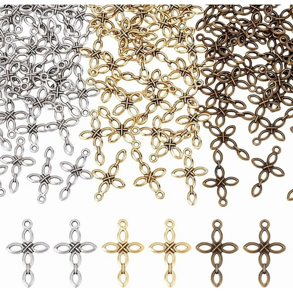 Cross Charms Tibetan Styles Alloy Pendants Cross Beads for Cross Charm for DIY Necklaces Jewelry Making Crafts