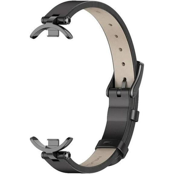 KOMI Fit for Xiaomi Band 8 Bracelet Leather Watch Band Fit for Mi 8 Wristband Miband 8 Correa Black