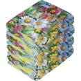 thumbnail image 3 of Coolnut Watercolor Daisies Washcloths Towels, Highly Absorbent and Soft Cotton Face Cloths, 4 Pack Quick Dry Wash Cloths - 12 X 12 Inches Washcloth Gift, 3 of 7