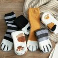 thumbnail image 7 of Douhoow Women Fleece Socks Winter Cat Claws Thick Warm Sleep Floor Socks Plush Coral Fleece Socks, 7 of 7