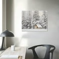 thumbnail image 4 of COMIO  Winter Snowy Forest Prints Snow Covered Pine Trees Prints Posters Wall Art Canvas Painting for Artwork Bedroom Home Christmas Decor with Inner Frame, 4 of 5