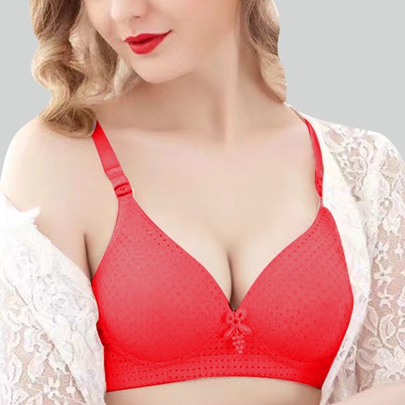 Summer Savings Clearance 2024! TAGOLD Plus Size Bra for Womens,Woman Sexy Ladies Bra Without Steel Rings Sexy Vest Large Size Lingerie Underwire Nursing Bras