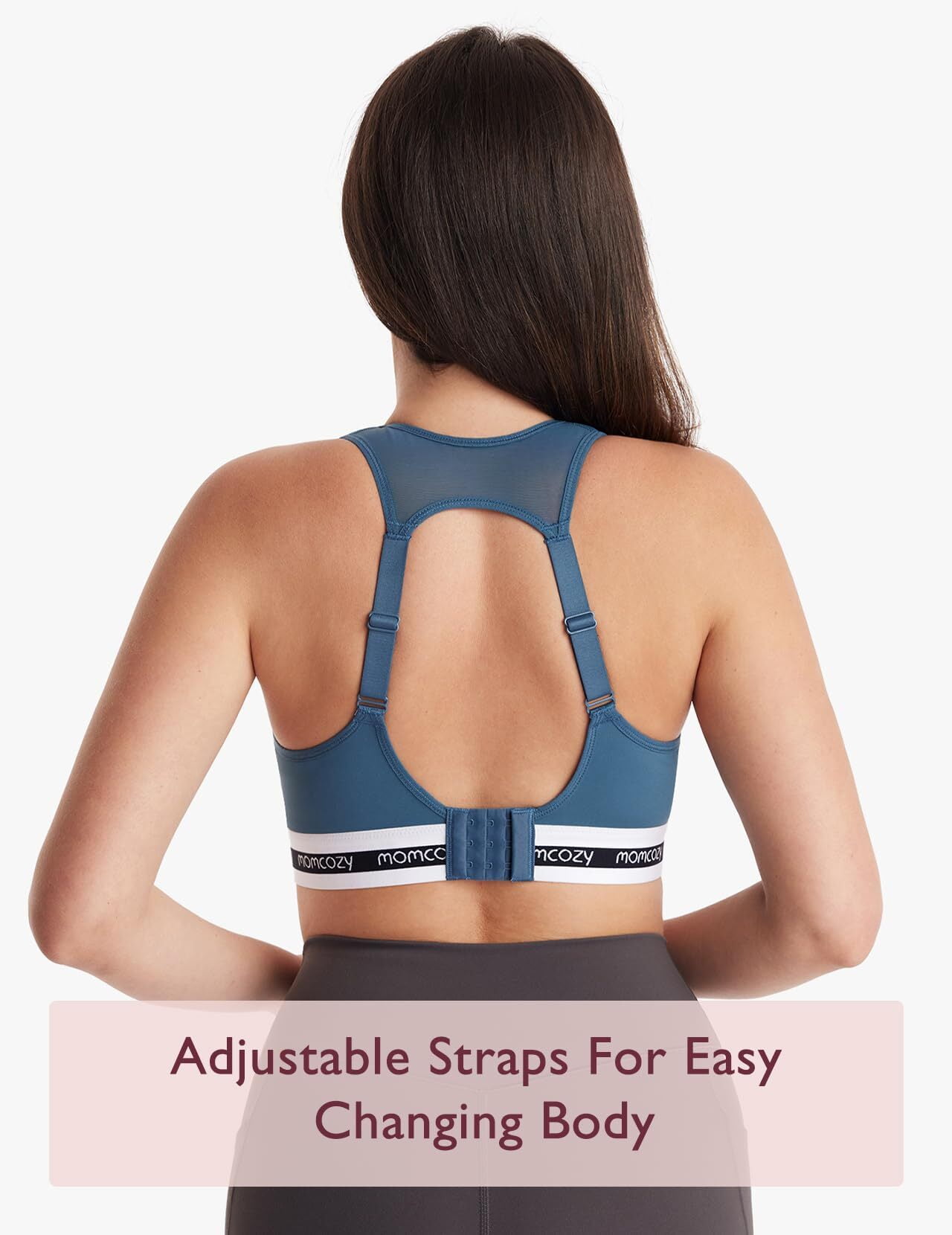 Momcozy Nursing Bras for Breastfeeding, FB028 Low-Impact Nursing Sports Bra Support Maternity Pregnancy Padded Wireless Bra