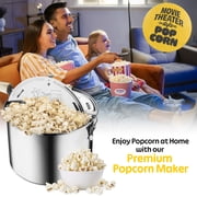 Great Northern Popcorn 6.5-Quart Stainless-Steel Stovetop Popcorn Maker