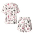 thumbnail image 5 of Naloa Rabbit And Carrot Women's Short-Sleeved Pajama Set, Loungewear, Summer pajamas, Breathable Cozy - 4X-Large, 5 of 9
