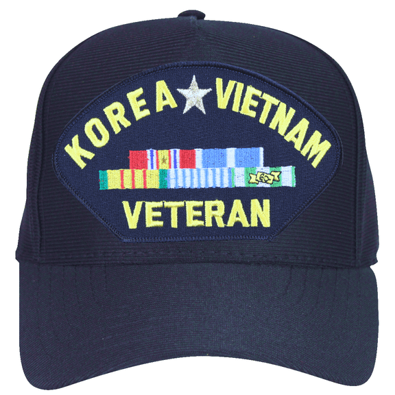 Korea, Vietnam Veteran with Ribbons Ball Cap