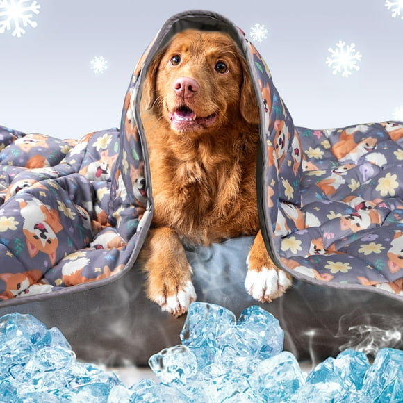 Tapis Rafraîchissant pour Chien, Tapis Rafraîchissants pour Chiens Couverture, Lit Rafraîchissant d'Été pour Chats Couverture, Coussin Rafraîchissant Portable pour Maison et Extérieur, Garde au Frais pour Animaux