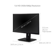 ViewSonic VG2440 24 Inch 1080p VA Ergonomic Computer Monitor, USB, HDMI