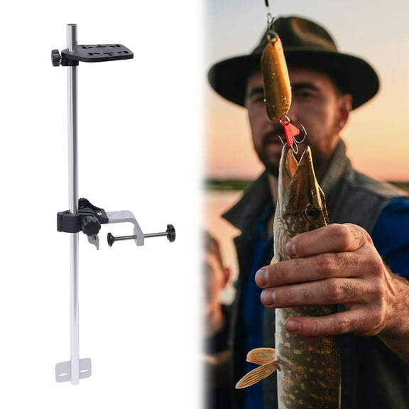 Portable Fish Finder Bracket, 360° Adjustable Aluminum Alloy Mount for Boat, Universal Transducer Holder, Easy Install, Durable, Max Clamp Opening 2-3/4"