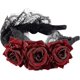 thumbnail image 1 of CARBONLIKE flor corona diadema rosa tocado para ni?as se?oras mujeres tocado floral regalo LingWen 8390606691972, 1 of 1