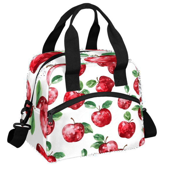 Herdesigns Apples Fruit Insulated Lunch Bag for Women Men Adults Large Reusable Lunch Box Leakproof Portable Cooler Tote Bags with Adjustable Shoulder Strap