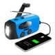 thumbnail image 3 of Radio meteorológica de manivela de emergencia solar, radios AM/FM autoalimentadas portátiles, linterna LED, cargador USB para acampar, azul 1,23 cp, 3 of 5