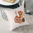 thumbnail image 6 of Square Throw Pillow Covers with Core, Abstract Aesthetic Pattern Pink Pillows for Sofa Beds, 18"x18", 6 of 9