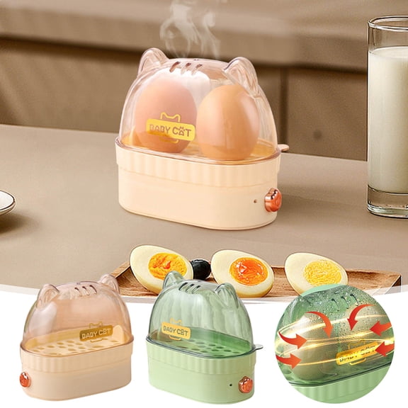 BCZHQQ Automatic Power-Off Egg Steamer | Compact Home & Dormitory Appliance | Efficient Egg Cooker & Steamer for Hassle-Free Mornings,Summer Saving Clearance