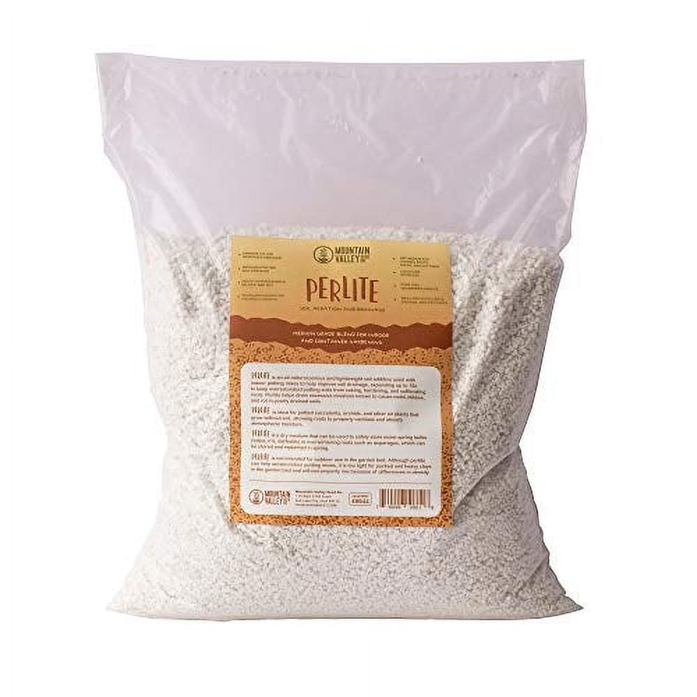 Horticultural Grade Perlite - One 8 Quart Bag ~2 Lbs - Grade 1, Fine Coarseness (~1/8 Inch Particles) - Soil Amendment Additive - for Growth, Aeration & Drainage for Potting Mix
