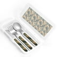 thumbnail image 4 of Cauagu Camouflage Rabbit Print 3-Pieces Toddler Cutlery Set , Kids Silverware Set with Spoons Forks & Knife Stainless Steel Utensils for Kids Dishwasher Safe, 4 of 8