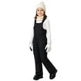 thumbnail image 2 of Wantdo Girls' and Boys' Ski Pants Waterproof Snow Bibs Overalls Insulated Snowboarding Bibs Black 10-12, 2 of 11