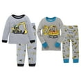 thumbnail image 7 of Esaierr Toddler Kids Boys Pajamas PJS Outifts 2PCS Long-Sleeved Printed Thermal Underwear Long Pants Loungewear Set Fall Winter Clothes Suit 1-7 Years, 7 of 7
