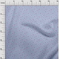 thumbnail image 2 of oneOone Cotton Flex Fabric Blue & Peach Flower Floral Print Fabric BTY 40 Inch Wide, 2 of 4