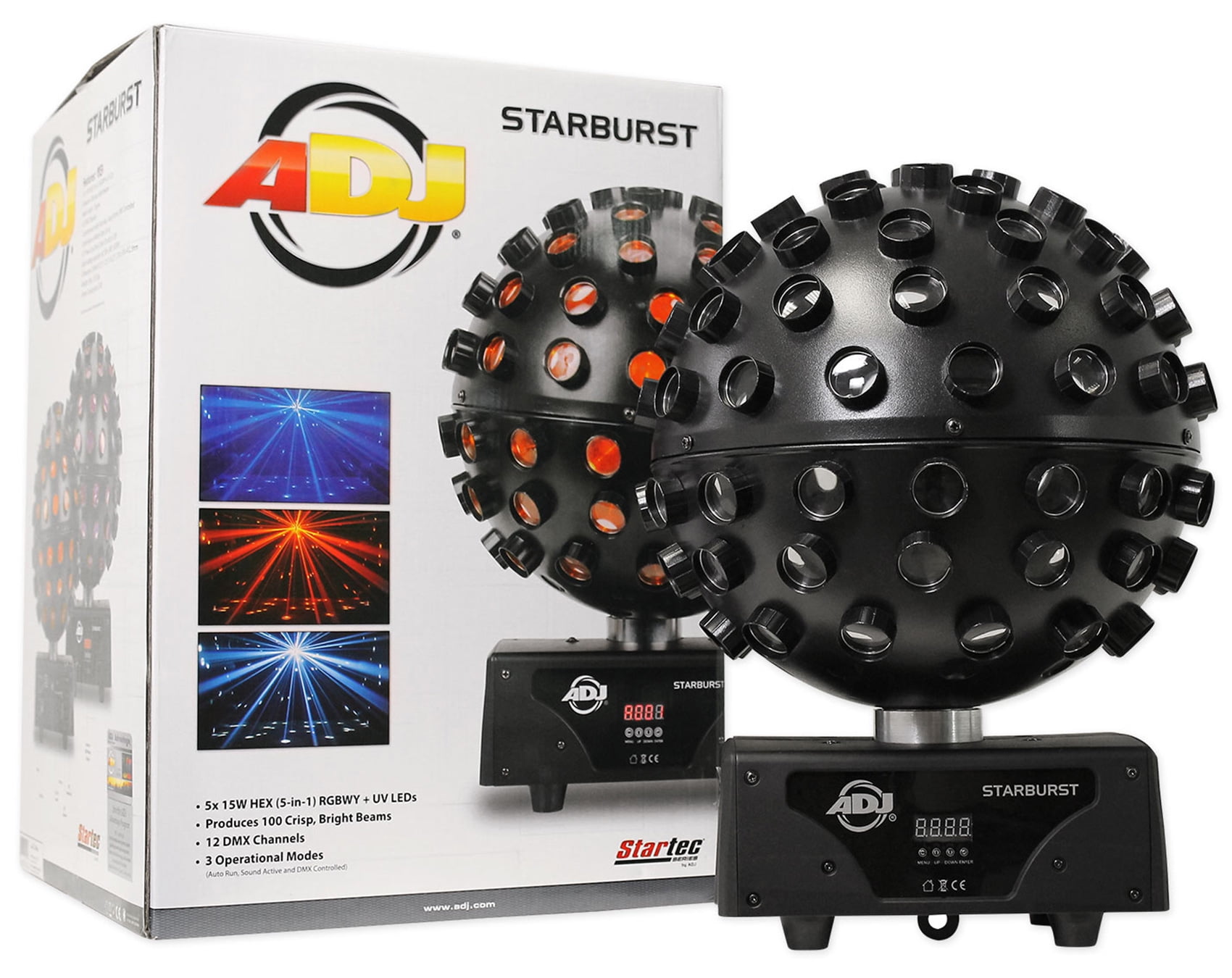 American DJ ADJ Starburst Multi Color Shooting Beam Lighting
