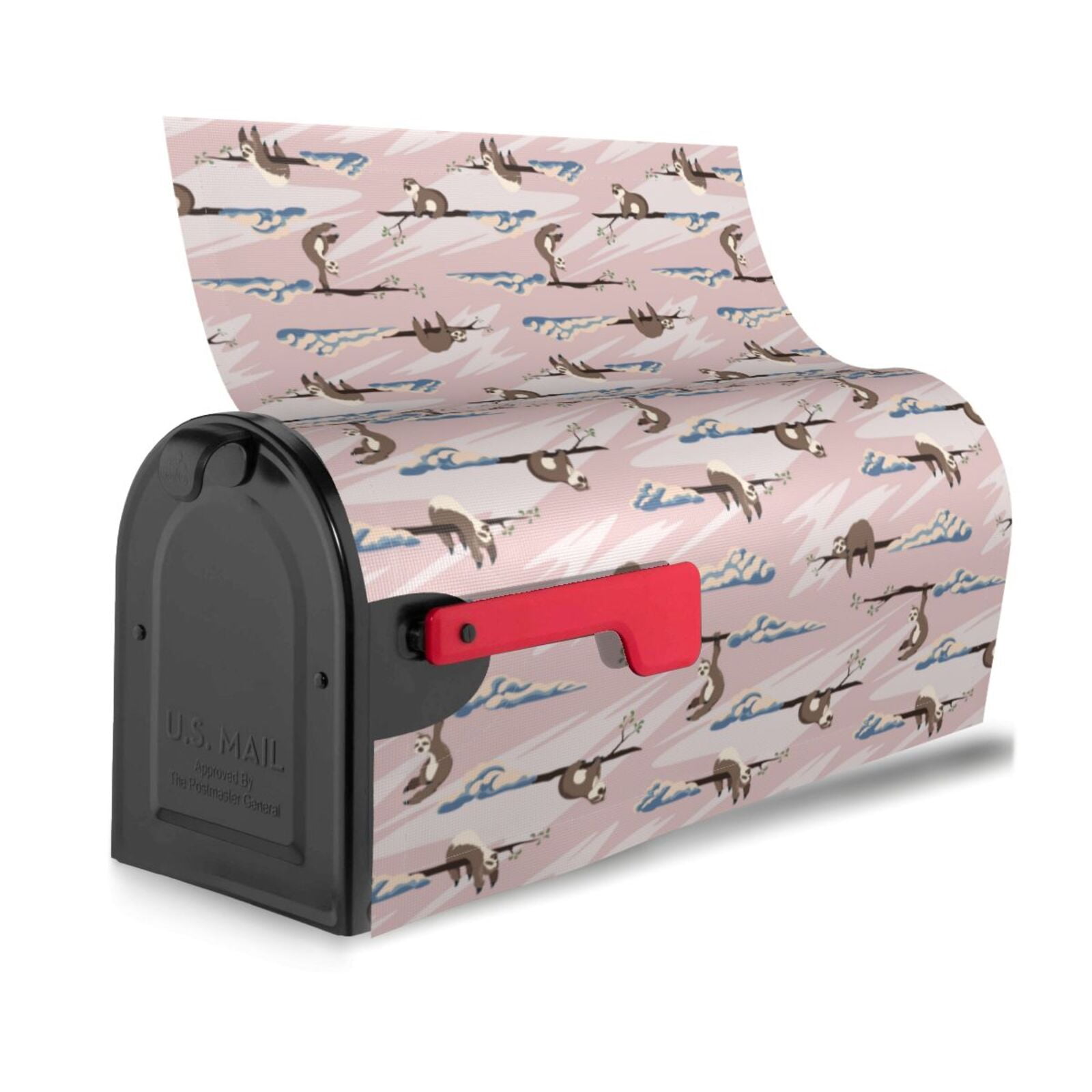 Naloa Cloud Sloth Mailbox Covers Magnetic Post Box Cover Post Letter Box Cover Garden Decor-21x18 in