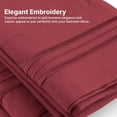 thumbnail image 3 of CGK Linens Ultra Soft & Comfy Pillowcases Set of 2 - King Size Hotel Quality Breathable 2-Piece Pillow Covers, Burgundy, 3 of 6