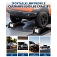 thumbnail image 3 of 8 Inch Lift Sturdy Steel Car Ramps – Heavy Duty, 8000 lbs Capacity – 2 Pack Vehicle Service Ramps for Cars, Trucks, SUVs – Oil Change, Maintenance, Non-Slip – Black, 3 of 6