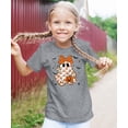 thumbnail image 2 of Girly Ghost & Orange Bow Shirt for Kids and Toddlers Cute Halloween Graphic T-Shirt Granite Heather Shirt 18 Months, 2 of 5