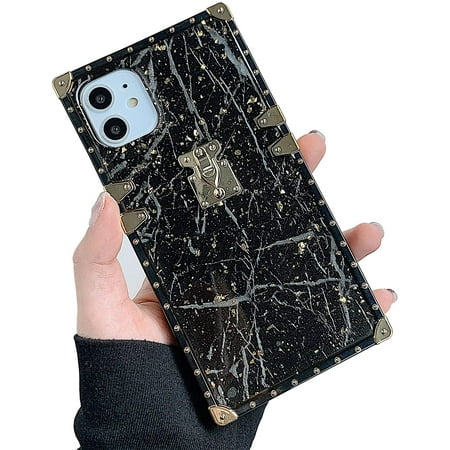 Iyefeng Square Iphone 11 Pro Max Marble Case Elegant Bling Glitter Golden Foil Phone Case Protective Back Cover Cases Compatible With Apple Iphone 11 Promax Black Walmart Canada