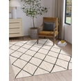 thumbnail image 5 of Unique Loom Braided Jute Collection Area Rug - Trellis (4' 1" x 6' 1" Rectangle Ivory and Black/Black), 5 of 6