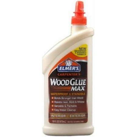 Elmers 16 OZ Carpenters Wood Glue Max Stainable 7 Waterproof Formula F Only (Best Waterproof Wood Glue)