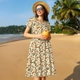 thumbnail image 4 of Balery Set With Peanut Vestidos sueltos de manga corta para mujer, vestidos de verano 2025, vestidos casuales de corte A con vuelo., 4 of 6