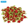 thumbnail image 3 of Uxcell 0.6'' Tiny Satin Ribbon Rose Fabric Flowers Embellishments Rosettes Applique Red 250 Pcs, 3 of 6