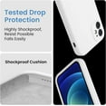 thumbnail image 4 of for iPhone 12 Case, Silicone Upgraded [Camera Protecion] Phone Case with Soft Anti-Scratch Microfiber Lining, 6.1 inch, White, 4 of 12