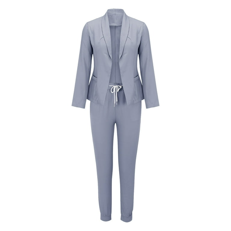 PMUYBHF Cute 21St Birthday Outfits for Women Women's Two Piece Suit Set  office Business Long Sleeve Jacket Pant Suit Slim Fit Trouser Jacket Suit  Plus Size Birthday Outfits for Women 