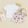 thumbnail image 3 of Bagilaanoe 2pcs Toddler Baby Boy Shorts Set Short Sleeve Letter Print T Shirt Tops + Shorts 3M 6M 12M 18M 24M 3T Kids Casual Summer Clothes, 3 of 8